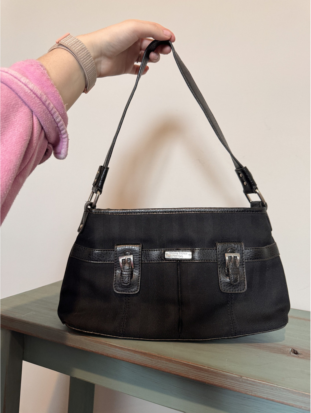 Vintage Etienne Aigner Black Shoulder Bag Y2K Mini Purse